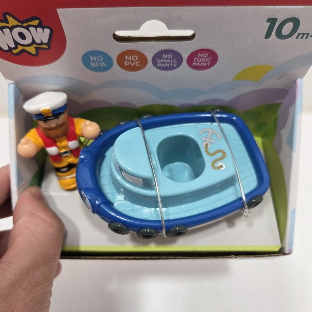 My First Wow Tug Boat Tim Push Along Toy New